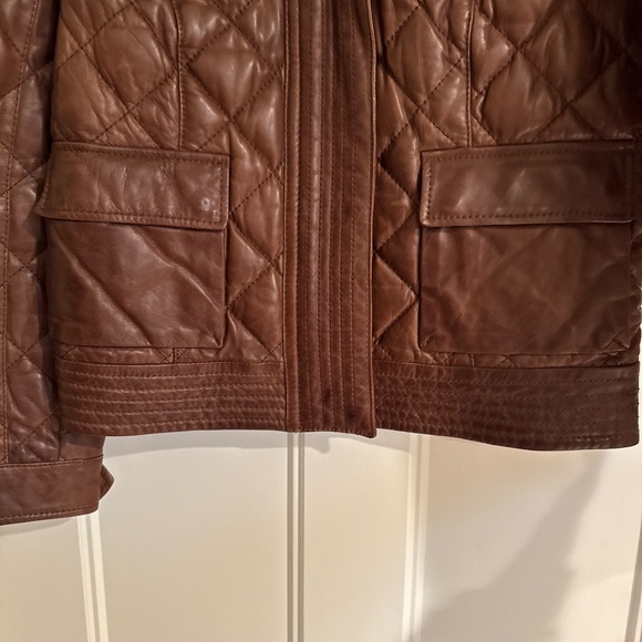 Vintage New Without Tags Eddie Bauer Lambswool Leather Jacket - Picture 5 of 12